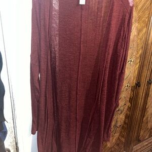 Love By Design Deep Red Knit Cardigan